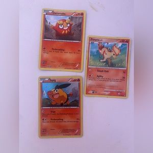 3 pack Fire type Pokémon trading cards
